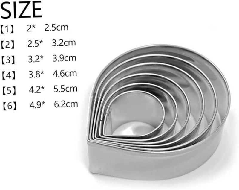 Cabilock 3 Pack Stainless Steel Fondant Moulds Petal Shaped Cookie Cutters For DIY Baking - Image 3